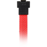 Sharkoon Sata III 90° sleeve kabel Rood, 0,6 meter