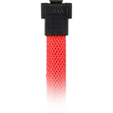 Sharkoon Sata III 90° sleeve kabel Rood, 0,6 meter