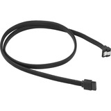 Sharkoon Sata III 90° sleeve kabel Zwart, 1 meter