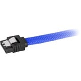 Sharkoon Sata III sleeve kabel Blauw, 0,3 meter