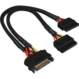 Sata Y- Stroomadapter, 0,20m splitterkabel