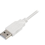 Sharkoon USB-A 2.0 > Mini USB-B kabel Wit, 1 meter, Dubbele afscherming