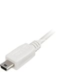 Sharkoon USB-A 2.0 > Mini USB-B kabel Wit, 1 meter, Dubbele afscherming