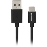Sharkoon USB-A 2.0 - USB-C kabel Zwart, 1 meter