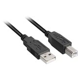 Sharkoon USB-A 2.0 naar USB-B kabel Zwart, 0,5 meter