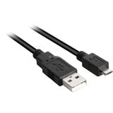 Sharkoon USB-A 2.0 naar micro-USB-B kabel Zwart, 3 meter