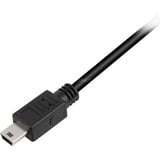 Sharkoon USB-A 2.0 naar mini-USB-B kabel Zwart, 1 meter, Dubbele afscherming