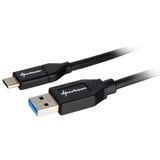 Sharkoon USB-A 3.2 Gen 2 naar USB-C kabel Zwart, 0,5 meter	