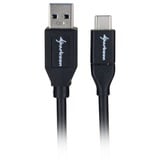 Sharkoon USB-A 3.2 Gen 2 naar USB-C kabel Zwart, 0,5 meter	