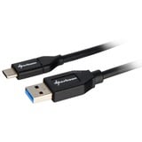 Sharkoon USB-A 3.2 Gen 2 naar USB-C kabel Zwart, 1 meter