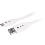 Sharkoon USB-A 3.2 > USB-C kabel Wit, 0,5 meter	