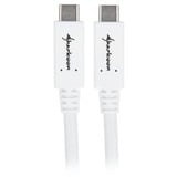 Sharkoon USB-C 3.2 Gen 2 kabel Wit, 1 meter