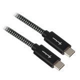 Sharkoon USB-C 3.2 Gen 2 kabel Zwart/grijs, 0,5 meter