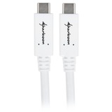 Sharkoon USB-C 3.2 > USB-C kabel Wit, 0,5 meter	