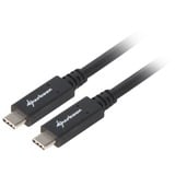 Sharkoon USB-C 3.2 > USB-C kabel Zwart, 0,5 meter	