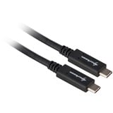 Sharkoon USB-C 3.2 > USB-C kabel Zwart, 1 meter