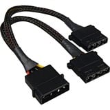 Sharkoon Y- Stroomadapter 4P Molex, 0,15m splitterkabel Zwart