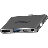 Sitecom USB-C Multiport Mobile Adapter Zwart