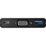 Sitecom USB-C naar USB + VGA + USB-C 3-in-1 Adapter Zwart, CN-364