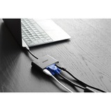 Sitecom USB-C naar USB + VGA + USB-C 3-in-1 adapter Zwart