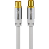 goobay Antennekabel Coax-plug > Coax-stekker Wit, 1 m