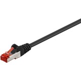 goobay Cat.6 netwerkkabel Zwart, 1 meter, S/FTP (PiMF), RJ-45