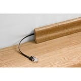 goobay Cat.6 netwerkkabel Zwart, 2 meter, U/UTP, RJ-45, Platte kabel