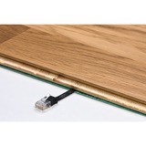 goobay Cat.6 netwerkkabel Zwart, 10 meter, U/UTP, RJ-45, Platte kabel