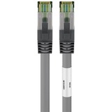 goobay Cat.8.1 netwerkkabel Grijs, 1 meter, S/FTP (PiMF), RJ-45