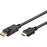 goobay DisplayPort > HDMI 1.2 Adapterkabel Zwart, 2 m