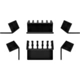 goobay Kabel Management 5-Slots kabelgeleiding Zwart, 2 stuks