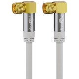 goobay SAT Antennekabel 90° - 2 m Wit, 135 dB