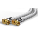 goobay SAT Antennekabel 90° - 2 m Wit, 135 dB