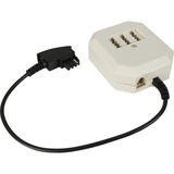 goobay TAE-verlengstuk F-stekker naar aansluiting NFN splitterkabel beige, 20 cm