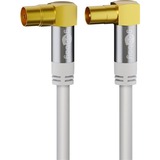 goobay TV Antennekabel 90° - 5 m Wit, 135 dB