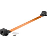 goobay Ultra-Slim RJ-45 kabel Zwart/koper, 0,25 meter