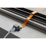 goobay Ultra-Slim RJ-45 kabel Zwart/koper, 0,25 meter