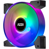 AZZA 4 x Hurricane II Digital RGB + Digital RF Remote case fan Zwart