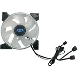 AZZA 4 x Hurricane II Digital RGB + Digital RF Remote case fan Zwart