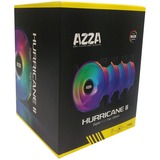 AZZA 4 x Hurricane II Digital RGB + Digital RF Remote case fan Zwart
