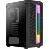 Aerocool Prime v1, Tower-behuizing Zwart | 2x USB-A 3.2 (5 Gbit/s) | 2x Audio | Window-kit