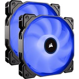 Corsair Air Series AF140 LED (2018) Blue - Dual Pack case fan Zwart/wit, 3-Pin aansluiting, Blauwe leds