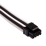 Corsair Premium Individually Sleeved EPS12V/ATX12V Type 4 Gen 4 kabel Wit/zwart, 2 stuks