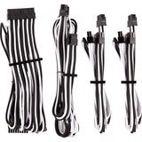 Corsair Premium Individually Sleeved PSU Starter Kit Type 4 Gen 4 kabel Wit/zwart, 8-delig