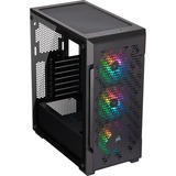 Corsair iCUE 220T RGB Airflow Tower-behuizing Zwart | 2x USB-A 3.2 (5 Gbit/s) | Audio | Window-kit