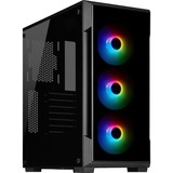Corsair iCUE 220T RGB Tower-behuizing Zwart | 2x USB-A 3.2 (5 Gbit/s) | Audio | Window-kit
