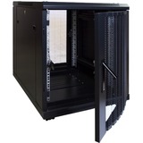 DSI 12U mini serverkast met geperforeerde deur - DS6812PP server rack Zwart, 600 x 800 x 635 mm