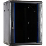 DSI 15U wandkast met glazen deur - DS6615 server rack Zwart, 600 x 600 x 770mm