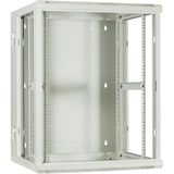 DSI 15U witte wandkast (kantelbaar) met glazen deur - DS6615W-DOUBLE server rack Wit, 600 x 600 x 770mm
