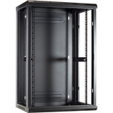 DSI 18U wandkast met glazen deur - DS6418 server rack Zwart, 600 x 450 x 900mm